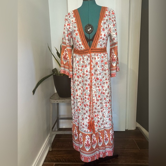 Cupshe Antonia Boho Front Tie Tassel Cover Up size small - Picture 1 of 14